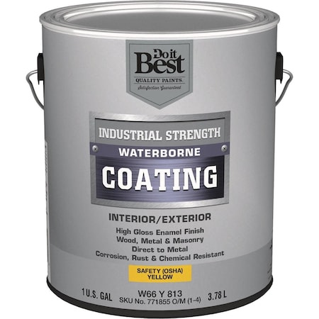 All-Source Waterborne Industrial Enamel, Osha Yellow, 1 Gal. W66Y00813-16